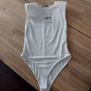 Zara white  sleeveless body suit